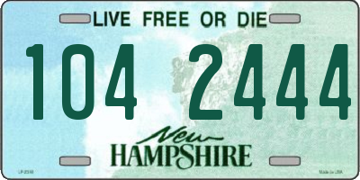 NH license plate 1042444