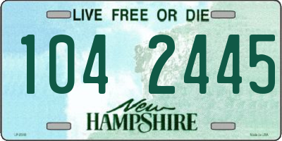 NH license plate 1042445