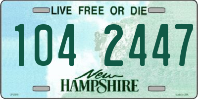 NH license plate 1042447