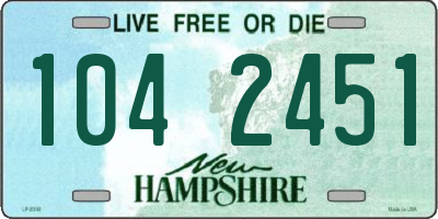 NH license plate 1042451