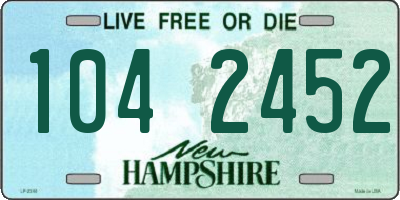 NH license plate 1042452