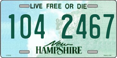NH license plate 1042467