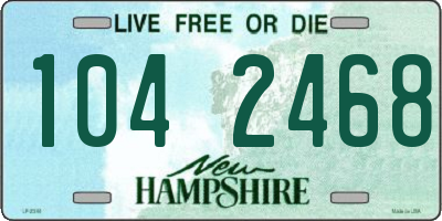 NH license plate 1042468