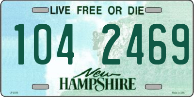 NH license plate 1042469