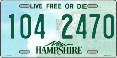 NH license plate 1042470