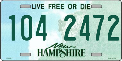 NH license plate 1042472