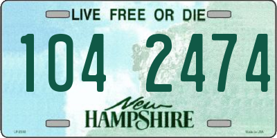 NH license plate 1042474