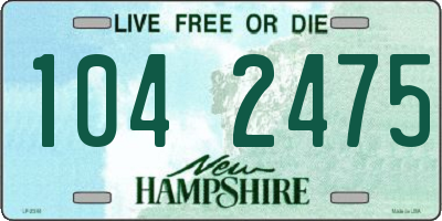 NH license plate 1042475