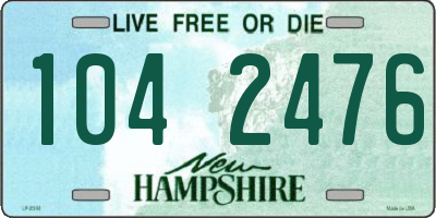NH license plate 1042476