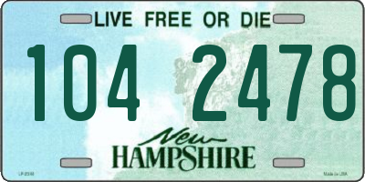 NH license plate 1042478
