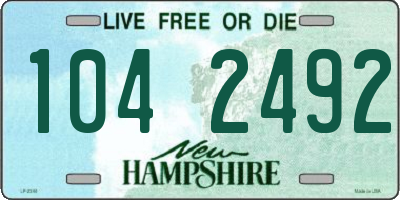 NH license plate 1042492