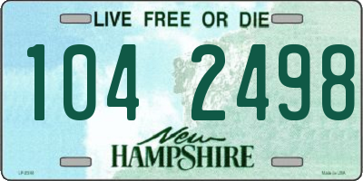 NH license plate 1042498