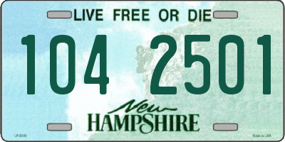 NH license plate 1042501
