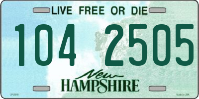 NH license plate 1042505