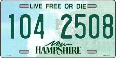 NH license plate 1042508