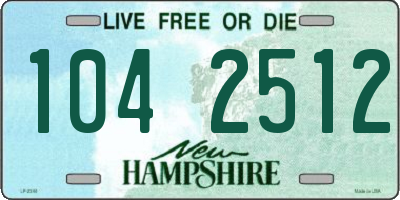 NH license plate 1042512