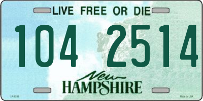NH license plate 1042514