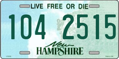 NH license plate 1042515