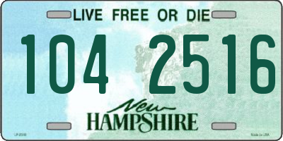 NH license plate 1042516