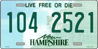 NH license plate 1042521