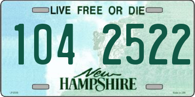 NH license plate 1042522