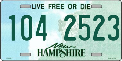 NH license plate 1042523