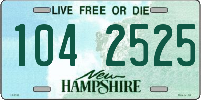 NH license plate 1042525