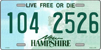NH license plate 1042526