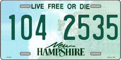 NH license plate 1042535
