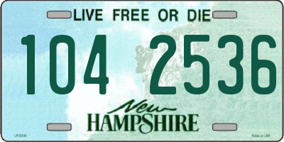 NH license plate 1042536