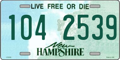 NH license plate 1042539