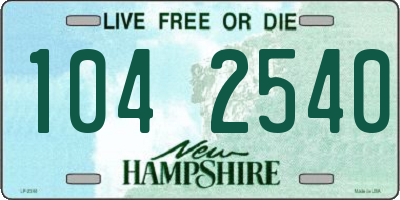 NH license plate 1042540