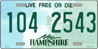 NH license plate 1042543