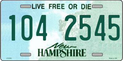 NH license plate 1042545