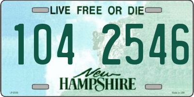 NH license plate 1042546