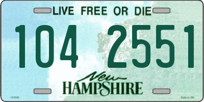 NH license plate 1042551