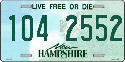 NH license plate 1042552
