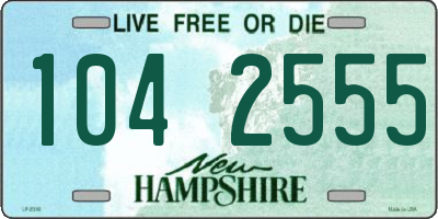 NH license plate 1042555