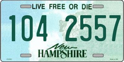 NH license plate 1042557