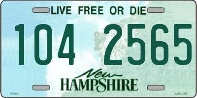 NH license plate 1042565