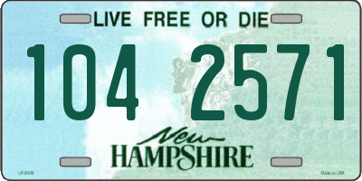 NH license plate 1042571