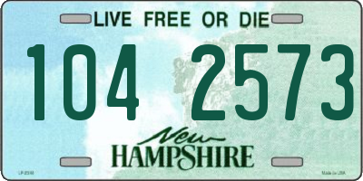 NH license plate 1042573