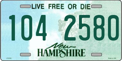 NH license plate 1042580
