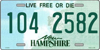 NH license plate 1042582