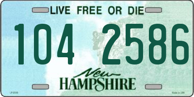 NH license plate 1042586