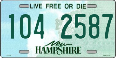 NH license plate 1042587