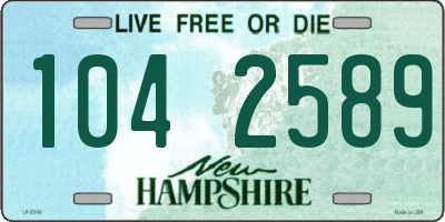NH license plate 1042589