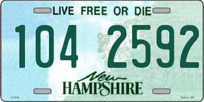 NH license plate 1042592