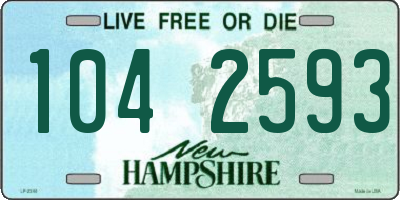 NH license plate 1042593