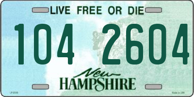 NH license plate 1042604